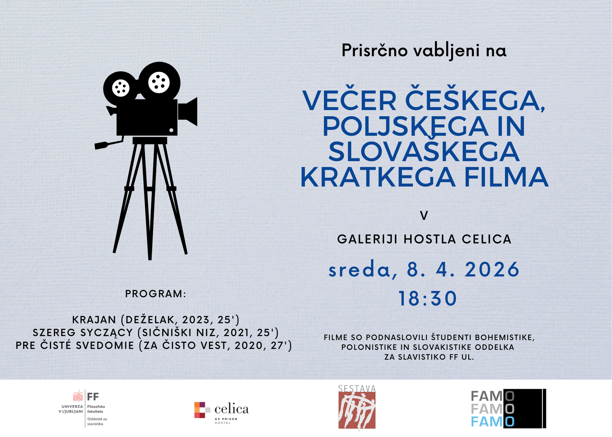 Večer češkega, poljskega in slovaškega kratkega filma