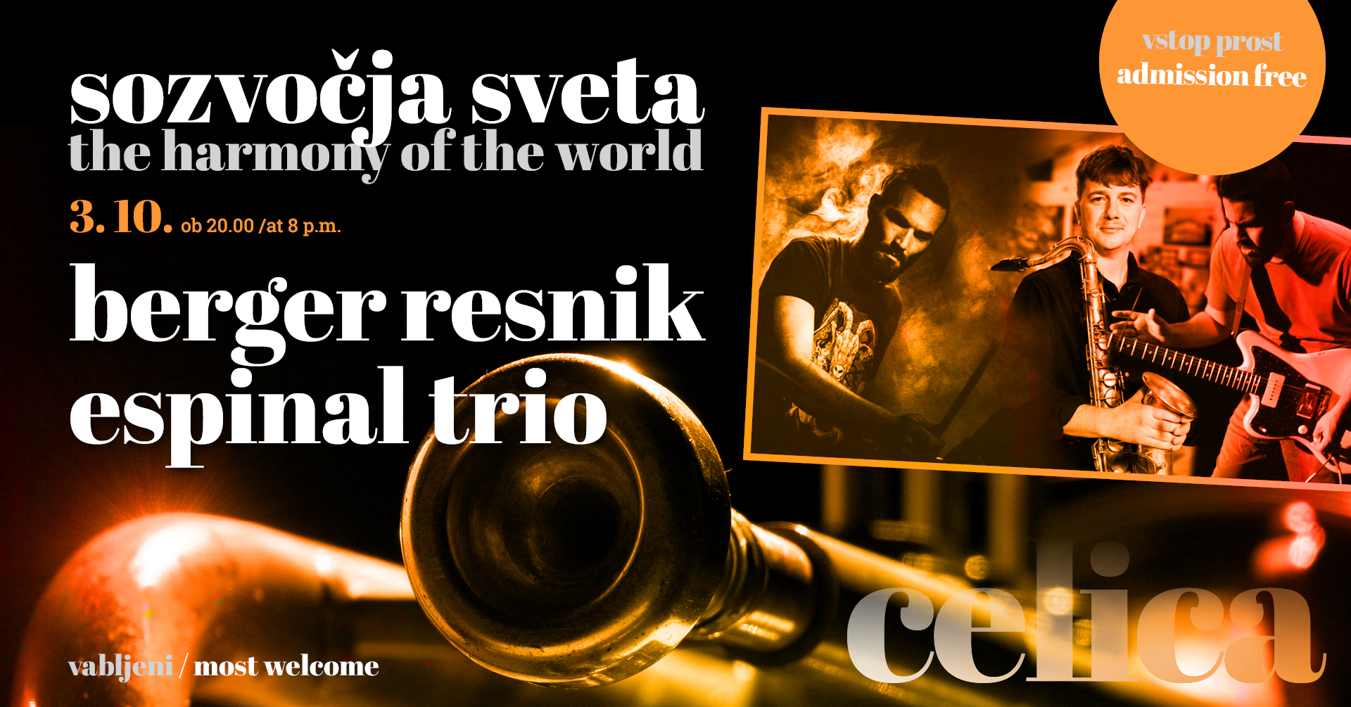 Sozvočja sveta: Berger Resnik Espinal trio